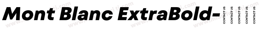 Mont Blanc ExtraBold字体转换